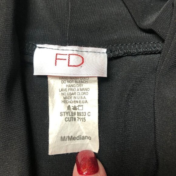NWOT FD Sleeveless Black Cocktail Mini Party Dress Medium - Picture 5 of 8